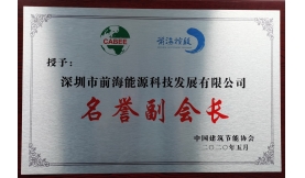 被推選為中國(guó)建筑節(jié)能協(xié)會(huì)名譽(yù)副會(huì)長(zhǎng)
